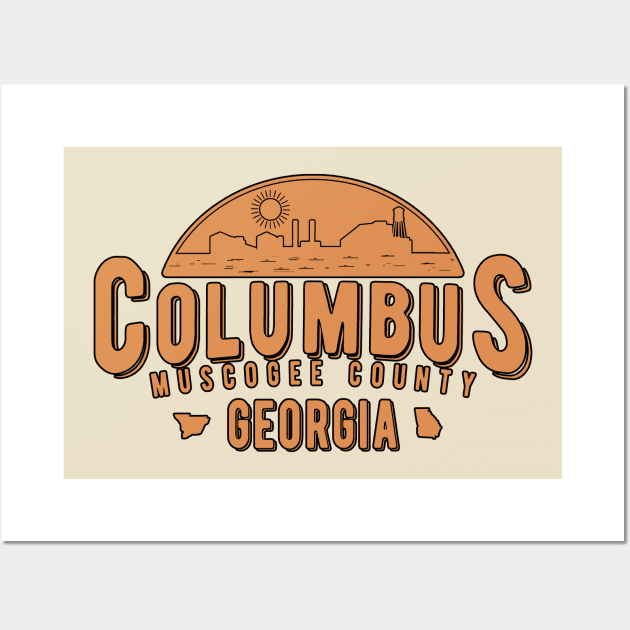 Columbus Georgia Badge Logo Wall Art by JakeRhodes